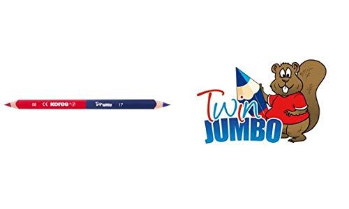 KORES BB94851 Driehoekige kleurpotlood TWIN Jumbo, blauw/rood
