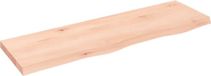 vidaXL Wastafelblad 100x30x(2-4) cm onbehandeld massief hout