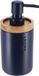 Tendance Zeeppompje 102 series - blauw - bamboe rand - PS - D7,5 x H17 cm - vrijstaand - zeepdispenser - 230 ml