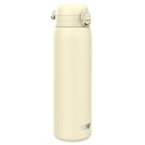 ION8 1 Liter Lichtgewicht Stalen Waterfles, Zonder Isolatie, Lekvrij, Makkelijk te Openen, Veilige Vergrendeling, Draaghendel, Vaatwasserbestendig, Duurzame, 1200ml (40oz), Romig Wit