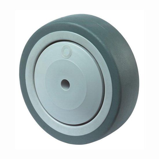 BS Rollen Zwenkwielen Rubber Grijs Kogellager Ø 150 mm 100 kg