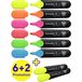 Schneider Job 150 feutres (rechargeable et résistant à la lumière), étui de 8 pièces, jaune (3x), orange, rose, vert, bleu, rouge