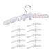 Relaxdays kleerhangers satijn, 10 stuks, zacht, 360° draaibaar, 38 cm breed, wit