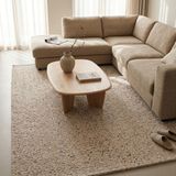 DÉJA Living Vloerkleed 200x290cm - Laagpolig Beige Mix Wol - Bela