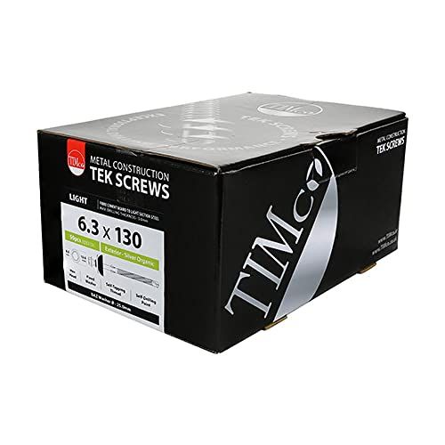 TIMCO Zelfborende vezel cementbord buitenkant zilveren schroef met BAZ ring - 6,3 x 130