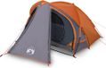 vidaXL Tente dôme 2 personnes imperméable gris et orange