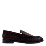 Gioseppo loafers met panterprint - bruin