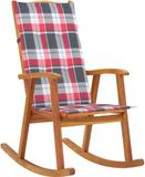 Maison Exclusive - Rocking chair with cushions solid acacia wood
