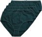 Ulla Popken - Dames - Midislips set van 5 effen - Middernacht groen - Maat 42+