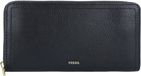 Fossil Logan RFID Zip Around Clutch Black Zwart