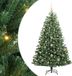 vidaXL Kunstmatige Hinged Kerstboom Groen 150 cm PVC en Metaal