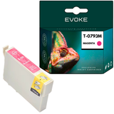 Evoke Compatible Ink for Epson C13T07934010 T0793 Magenta 18 ml 760 Pages Stylus Photo Px650 660 700W 710W 720Wd 730Wd 800Fw 810Fw 820Fwd 830Fwd