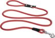 Curli Stretch Comfort Leash Rood - Hondenriem - 180x1 cm Rond Nylon Ø 10 Mm