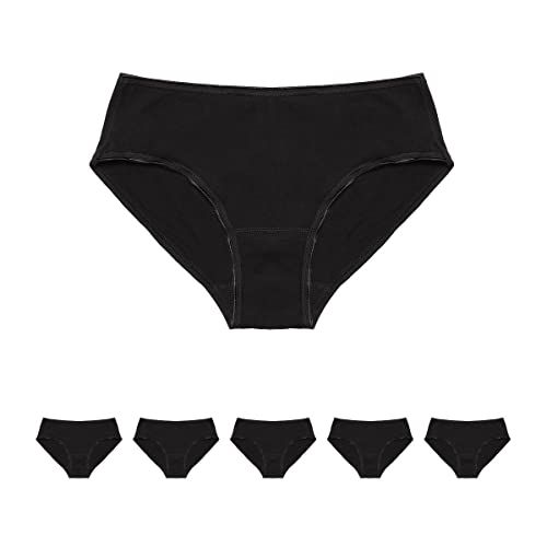 Conte Elegante Dames Slips - 5-Pack - Katoen - Zwart - Maat 106