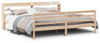 vidaXL Bedframe met hoofdbord massief grenenhout 200x200 cm