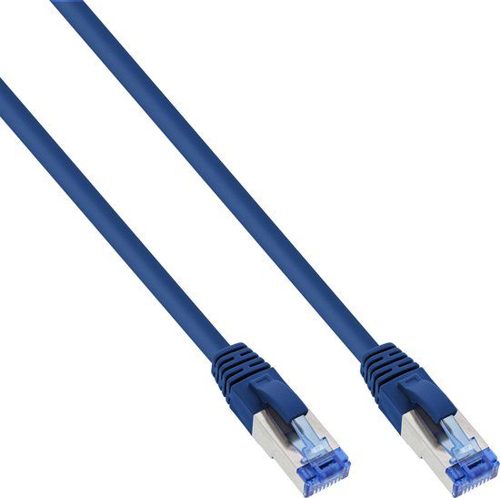 InLine 4043718088744 netwerkkabel 5 m Cat6a S/FTP Blauw