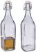 Westmark Bouteille à levier / Bouteille Weck - 2x - verre transparent - hermétique - 1 litre - bouteille d'eau - carré - 8 x 32 cm