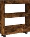 vidaXL - Chariot de rangement - étroit - 3 couches - traité - bois - fumé - couleur chêne
