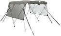 vidaXL Biminitop 3 bogen met mesh zijwanden 183x(185-198)x137 cm antracietgrijs Polyester