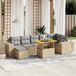 Maison Exclusive - Ensemble de meubles de jardin 8 pièces avec canapé et coussins, beige, en polyrotin