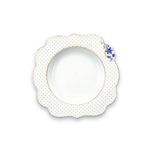 PIP studio diep bord Royal White (Ø23,5 cm) - porselein - wit - 8718924031988