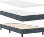 vidaXL Boxspringbed met hoofdeinde, donkergrijs, 200 x 90 cm, fluweel