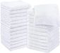 Utopia Towels - 24 pièces de lingettes de savon, 30 x 30 cm, avec boucles de suspension, gants de toilette absorbants pour essuyer et nettoyer le visage (blanc)