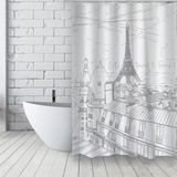 MSV Douchegordijn van polyester, 180 x 200 cm