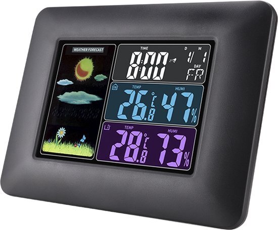 DMB Lifestyle Weerstation Draadloos Binnen/Buitensensor - Thermometer - Wit