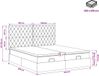 vidaXL Ottoman Bed met Matras en Hoofdeinde - Donkerblauw Fluweel - Tweepersoons
