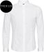Jack & Jones Jack and Jones Premium Heren Overhemd Parma Wit Satijn Super Slim Fit - XS