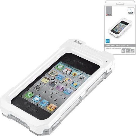 Trust 18329 Splash Proof Case voor iPhone 4 - Wit / Transparant