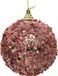 Decoris Kerstbal foam d8cm velours roze