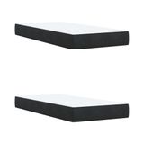 vidaXL Boxspringbed met matras, fluweel, zwart, 200x200 cm