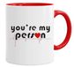 Romantische mok 'Je bent mijn persoon' 12oz Premium kwaliteit werk humor mok & geschenkdoos Set