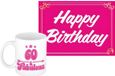 Bellatio Decorations Koffiemok 60 Jaar - Roze Keramiek - 300ml