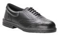 Portwest FW46 Veiligheidsschoenen Antislip Ademend Gewatteerd Oliebestendig | Zwart, 42, S1P EN ISO 20345, PU Zool, Beschermende Stalen Neus, Dubbele Dichtheid, Lichtgewicht, Anti-Slip Loopzool