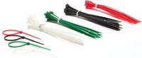 Perel Set nylon kabelbinders, 160mm x 2.5mm, verschillende kleuren - UV-bestendig, 100 stuks