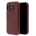 Selencia Hoesje - Geschikt voor Apple iPhone 16 Pro - Croco Backcover geschikt voor MagSafe - Burgundy