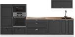 Vicco Complete keukeneenheid Fame-Line, Anthrazit-Gold Landelijk/Wit, 340 cm