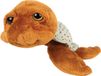 Suki Gifts pluche zeeschildpad Jules knuffeldier - cute eyes - donkerbruin - 14 cm