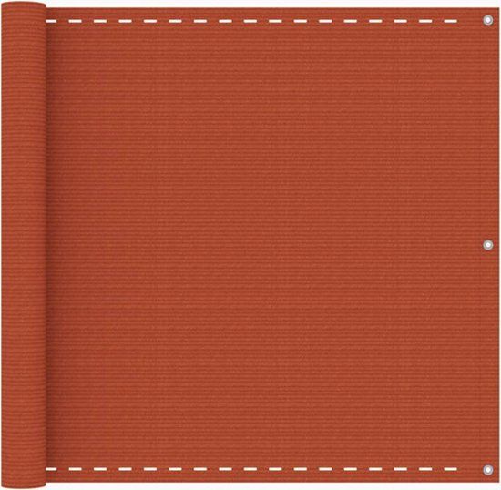 vidaXL Balkonscherm - 90x500 cm - HDPE - Oranje