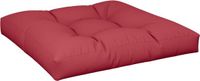 vidaXL Palletkussen 70x70x12 cm stof wijnrood