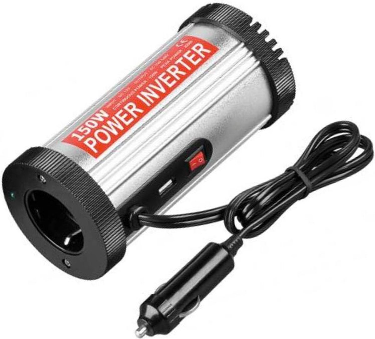 Allteq Omvormer - Sigarettenaansteker - 12 Volt - 150 Watt -