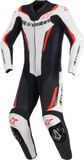 Alpinestars GP Force V2 Eendelig Motorfietsleren pak - Wit/zwart/rood - Maat 52