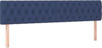 vidaXL Hoofdbord Stof Blauw 200x7x78/88 cm