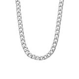 Lucardi Heren Stainless steel herenketting gourmetschakel - Ketting - Staal - Zilverkleurig - 50 cm