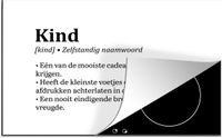 Merkloos KitchenYeah® Inductie beschermer 77x51 cm - Kind - Quotes - Familie - Definitie - Woordenboek - Spreuken - Kookplaataccessoires - Afdekplaat voor kookplaat - Inductiebeschermer - Inductiemat - Inductieplaat mat