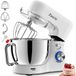 Robot pâtissier - Mélangeur sur pied - Pétrin - Mélangeur silencieux - 1000 W - Blanc