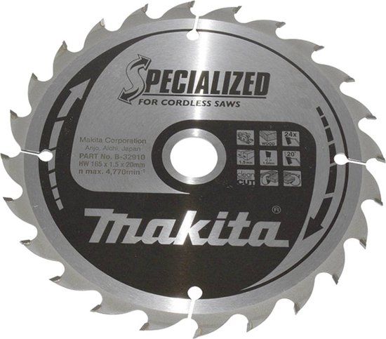 Makita B-32910 - Zaagblad - 165 mm - 24 tanden